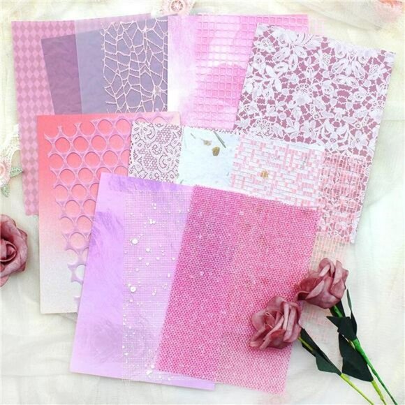30 Pcs Textured Scrapbook Paper Set 5x7 DIY Journal Card Making Craft Kit - Picture 3 of 8